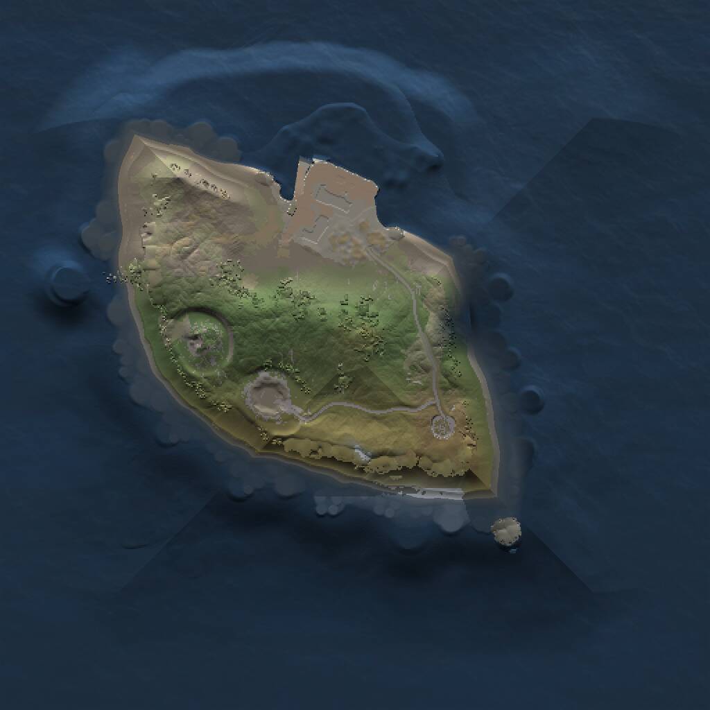 Rust Map: Procedural Map, Size: 1000, Seed: 923958820, 1 Monuments