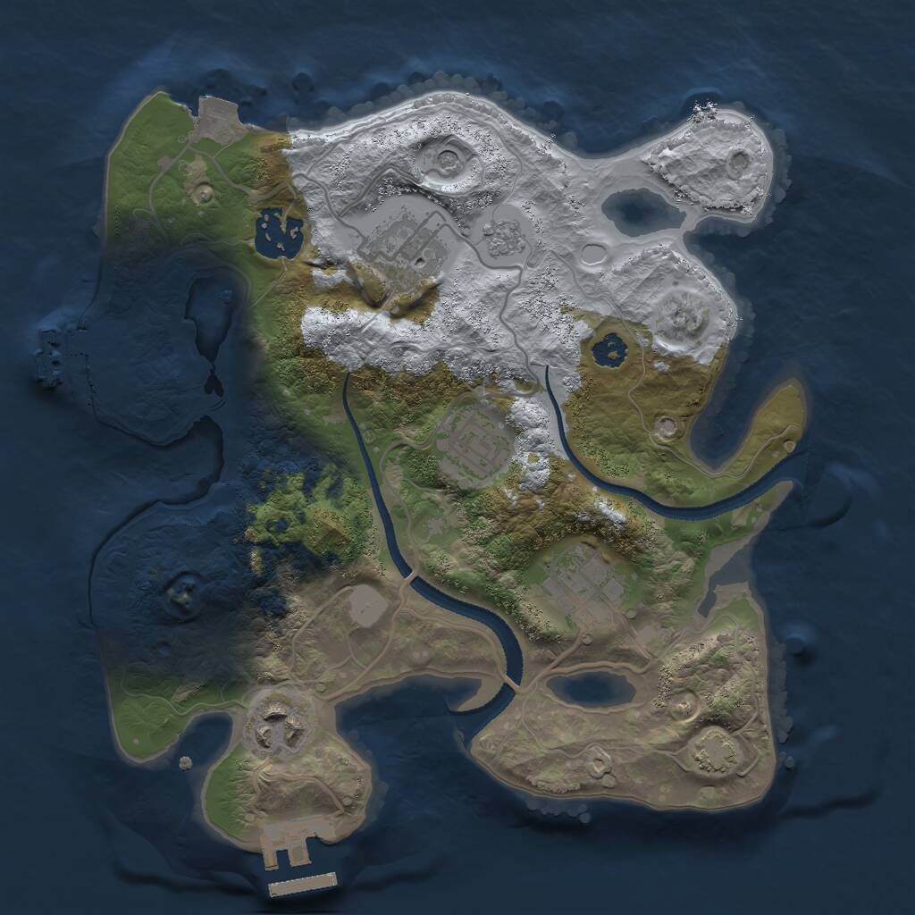 Rust Map: Procedural Map, Size: 2700, Seed: 227140504, 11 Monuments