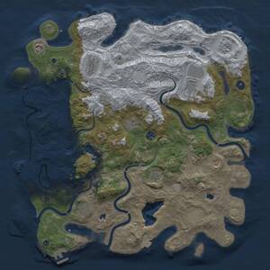 Thumbnail Rust Map: Procedural Map, Size: 4500, Seed: 811640265, 17 Monuments