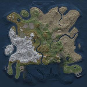 Thumbnail Rust Map: Procedural Map, Size: 3700, Seed: 89295312, 15 Monuments