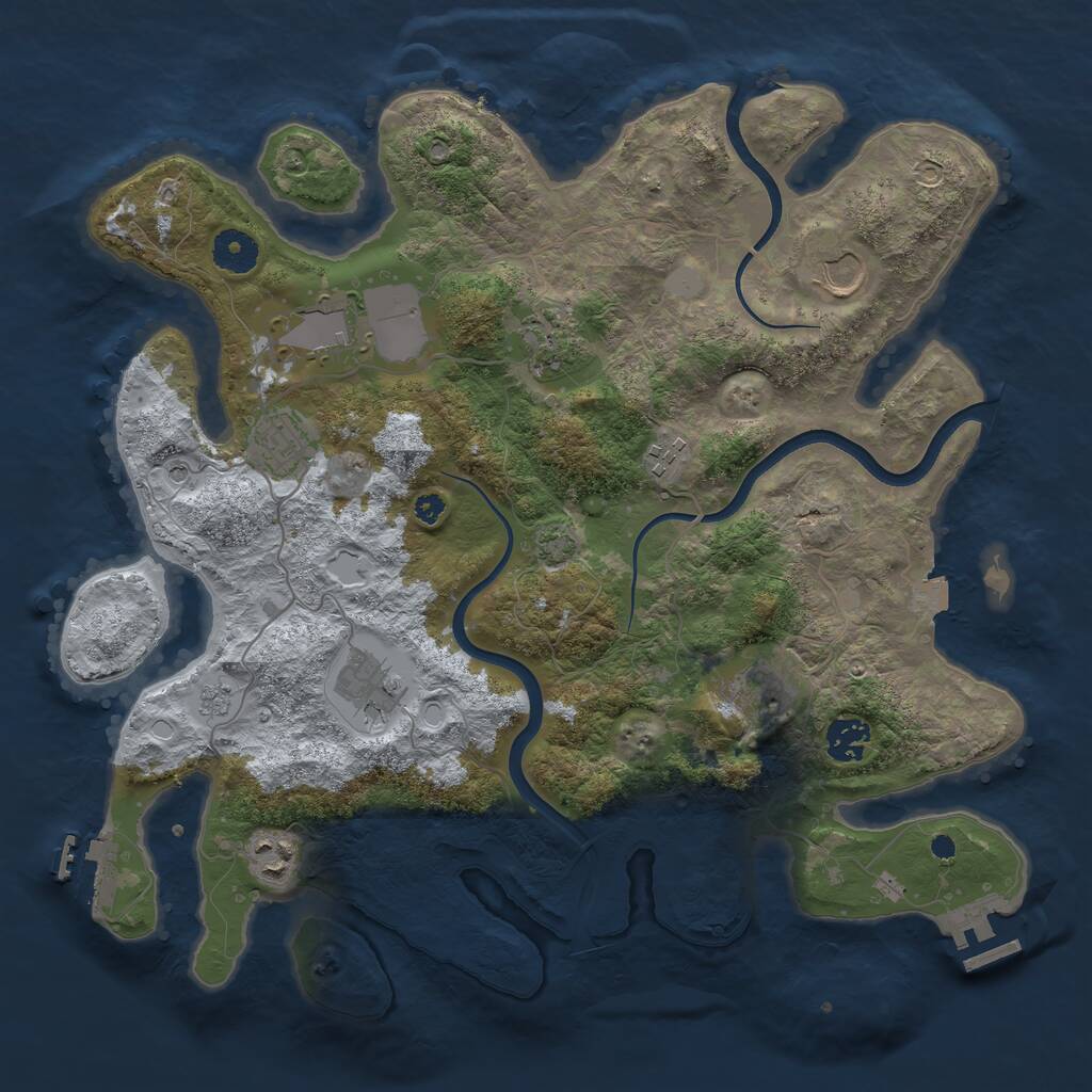 Rust Map: Procedural Map, Size: 3700, Seed: 89295312, 15 Monuments