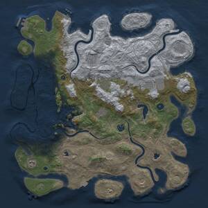 Thumbnail Rust Map: Procedural Map, Size: 4500, Seed: 1208042418, 17 Monuments
