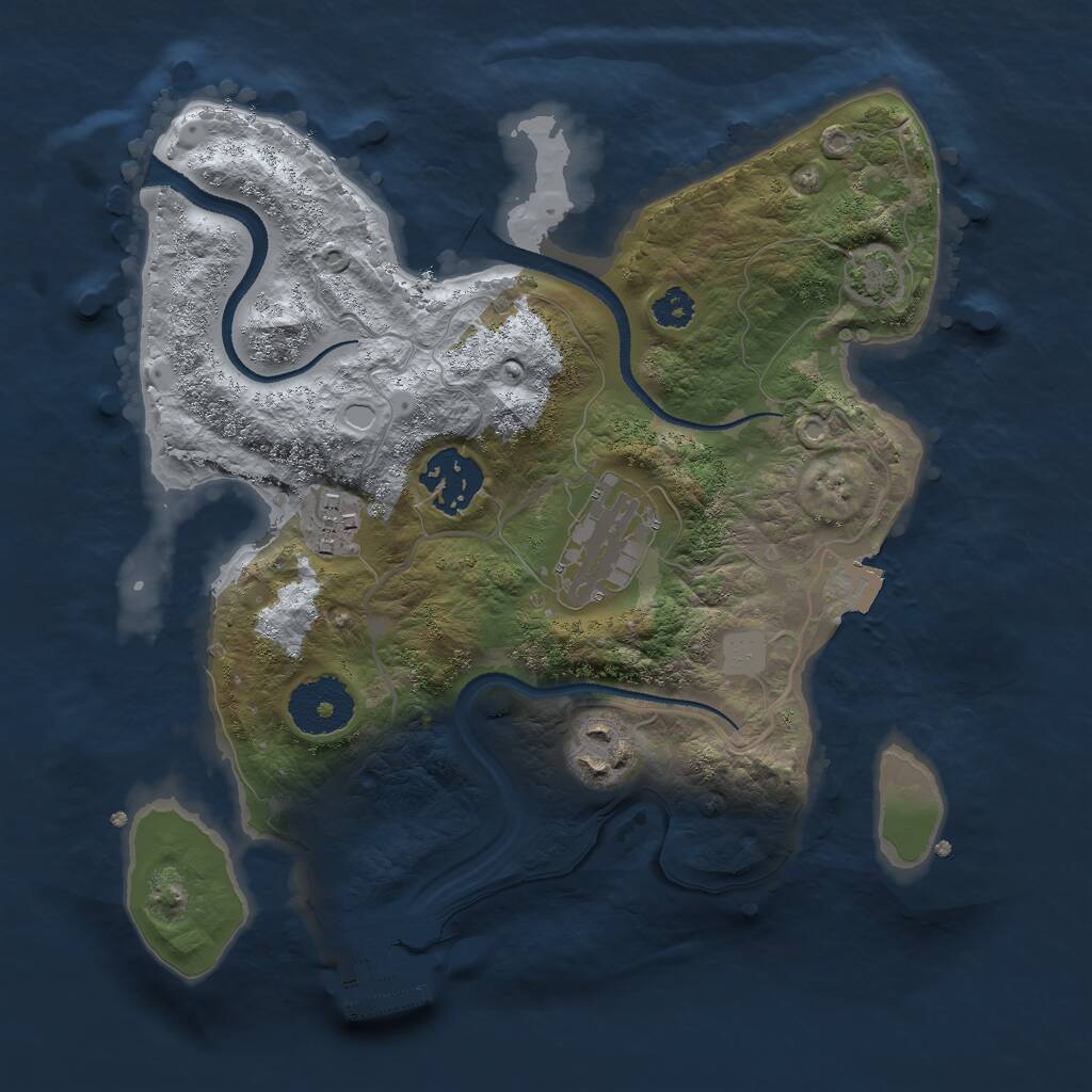 Rust Map: Procedural Map, Size: 2700, Seed: 1980788765, 7 Monuments
