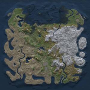 Thumbnail Rust Map: Procedural Map, Size: 5000, Seed: 1666804934, 16 Monuments