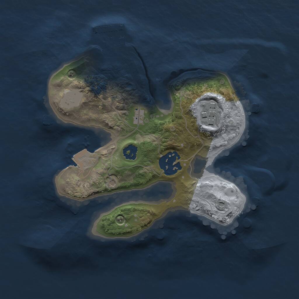 Rust Map: Procedural Map, Size: 2000, Seed: 20241228, 4 Monuments