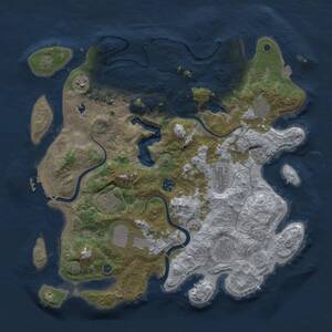 Thumbnail Rust Map: Procedural Map, Size: 4000, Seed: 611266200, 13 Monuments