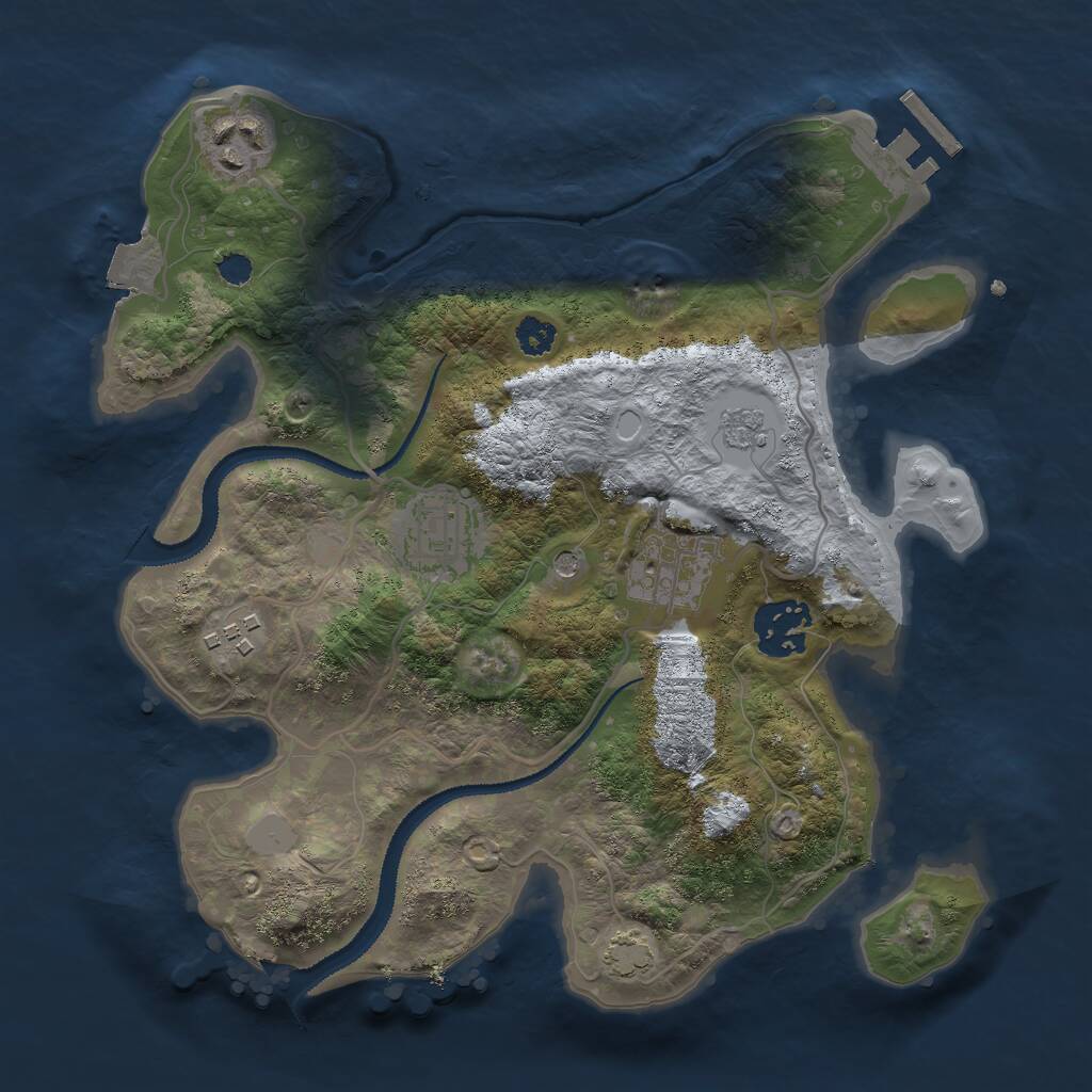 Rust Map: Procedural Map, Size: 2800, Seed: 231442669, 10 Monuments