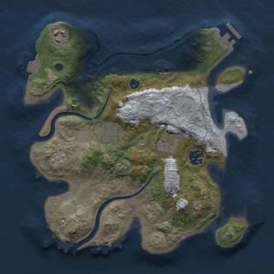 Thumbnail Rust Map: Procedural Map, Size: 2800, Seed: 231442669, 10 Monuments