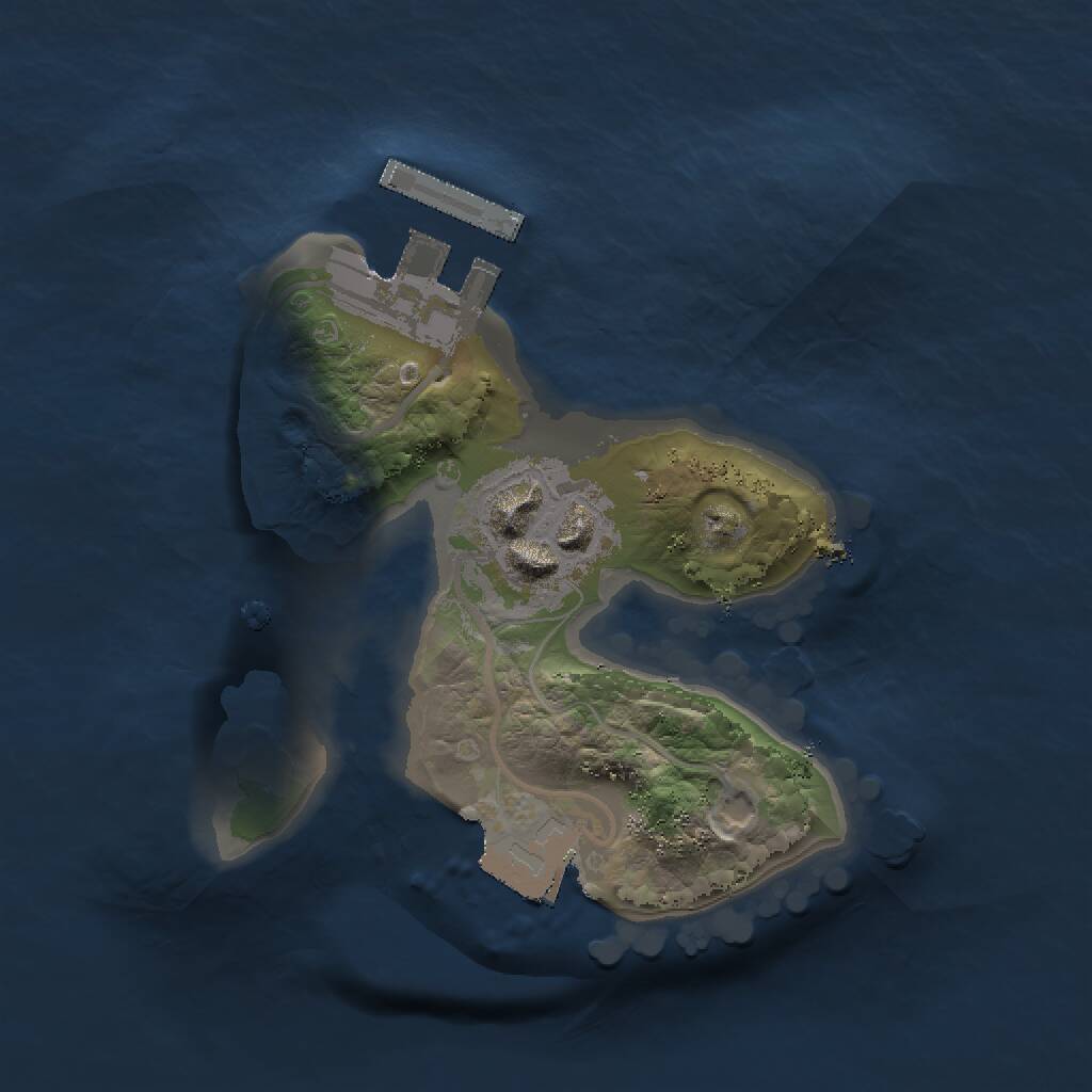 Rust Map: Procedural Map, Size: 1500, Seed: 679556282, 3 Monuments
