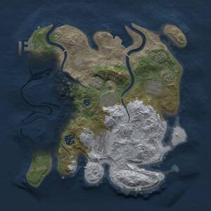 Thumbnail Rust Map: Procedural Map, Size: 3000, Seed: 807, 10 Monuments