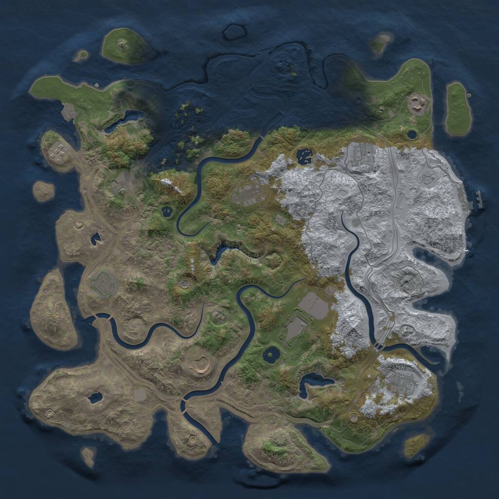 Rust Map: Procedural Map, Size: 4500, Seed: 89717476, 15 Monuments