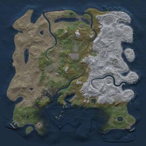 Thumbnail Rust Map: Procedural Map, Size: 4500, Seed: 430420088, 17 Monuments