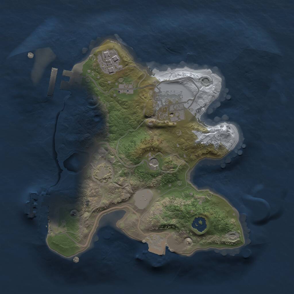 Rust Map: Procedural Map, Size: 2000, Seed: 1300, 7 Monuments