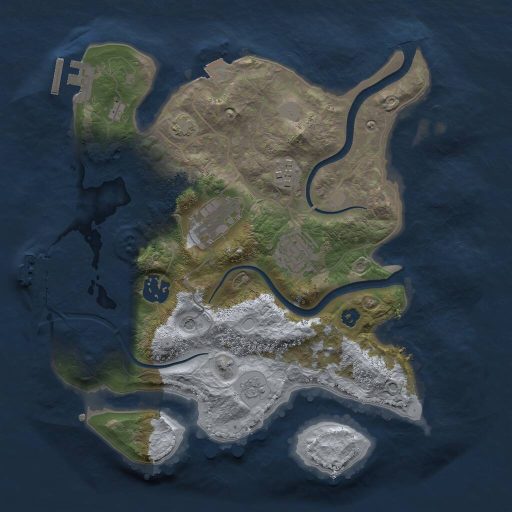 Rust Map: Procedural Map, Size: 2800, Seed: 85688908, 10 Monuments