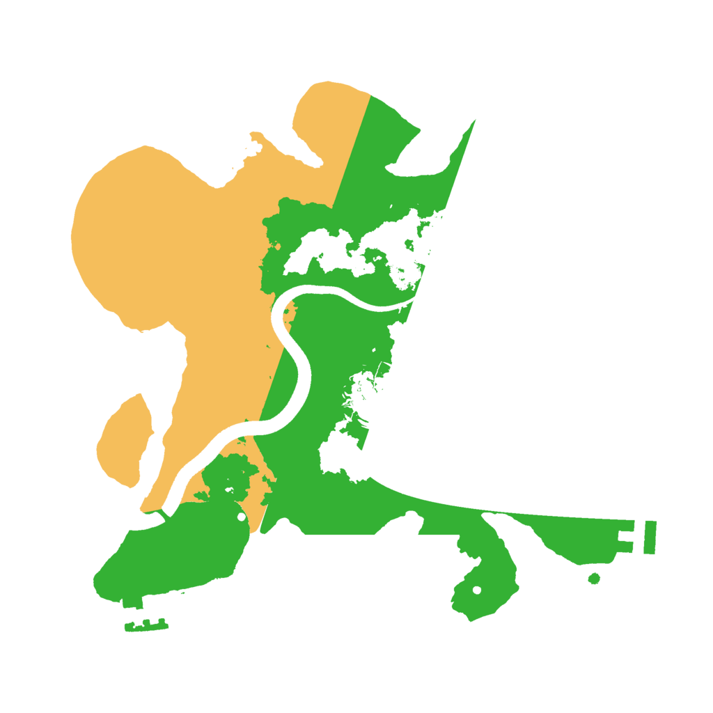 Biome Rust Map: Procedural Map, Size: 2500, Seed: 910829483