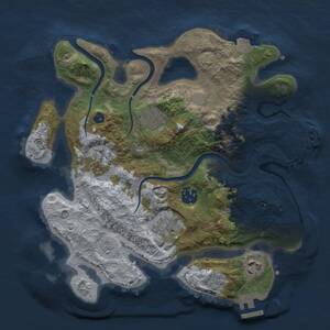 Thumbnail Rust Map: Procedural Map, Size: 3000, Seed: 784278685, 12 Monuments