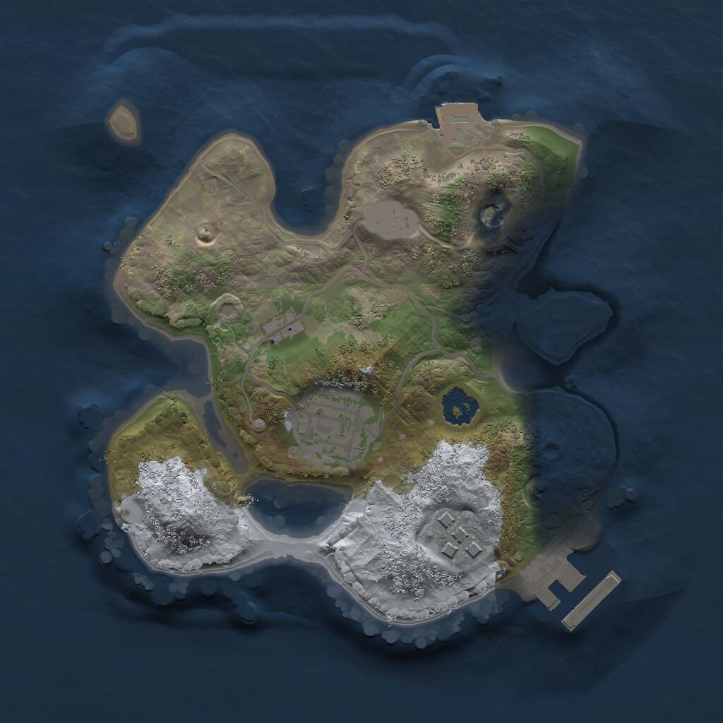 Rust Map: Procedural Map, Size: 2000, Seed: 1651410222, 5 Monuments