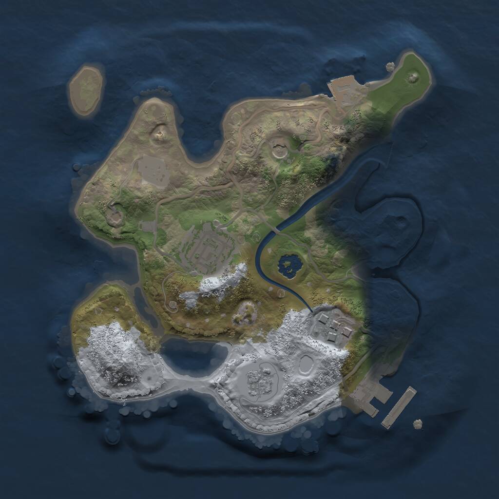 Rust Map: Procedural Map, Size: 2100, Seed: 1651410222, 6 Monuments