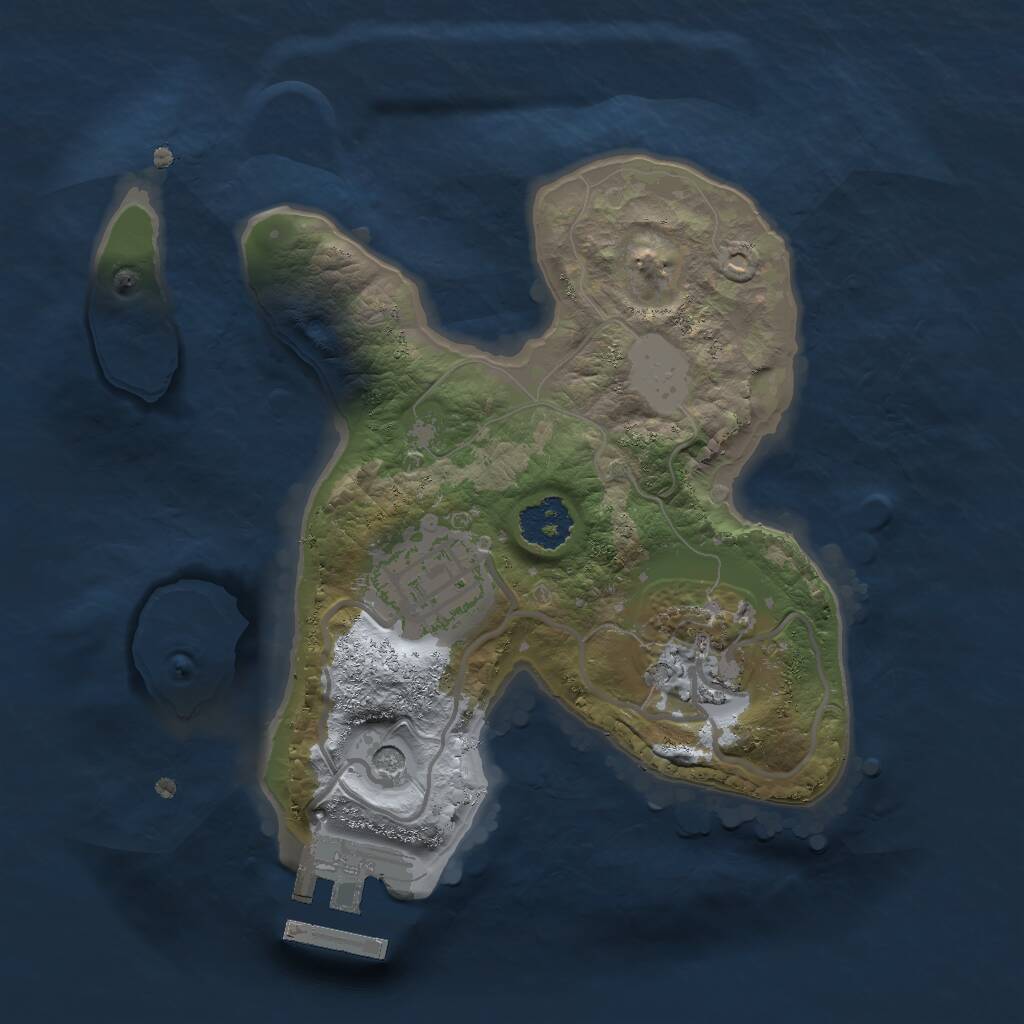 Rust Map: Procedural Map, Size: 2000, Seed: 234578086, 5 Monuments