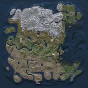 Thumbnail Rust Map: Procedural Map, Size: 4500, Seed: 1161357831, 16 Monuments