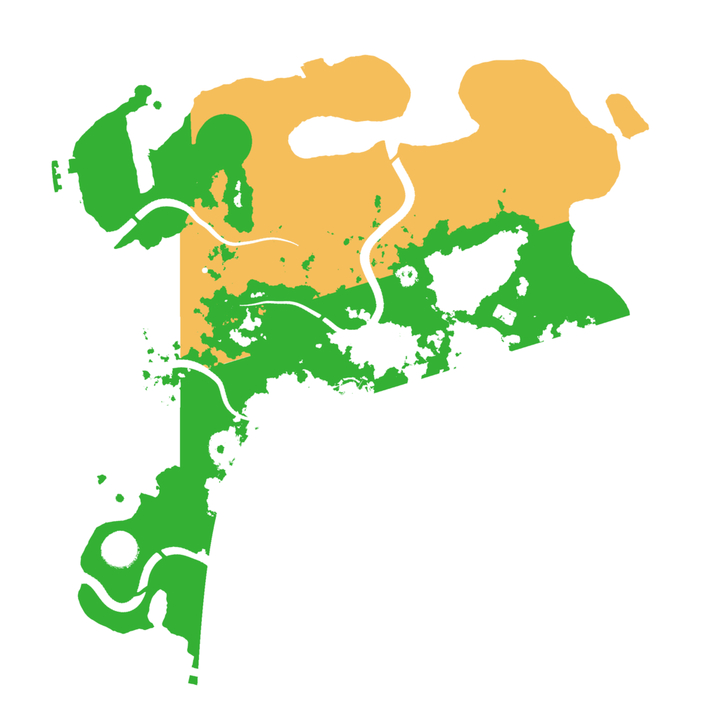 Biome Rust Map: Procedural Map, Size: 3500, Seed: 131729