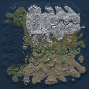 Thumbnail Rust Map: Procedural Map, Size: 5100, Seed: 706866806, 17 Monuments