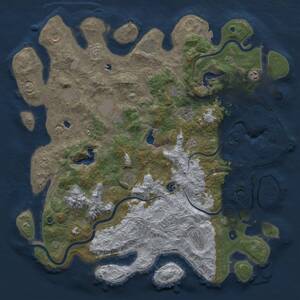 Thumbnail Rust Map: Procedural Map, Size: 5000, Seed: 885243598, 16 Monuments