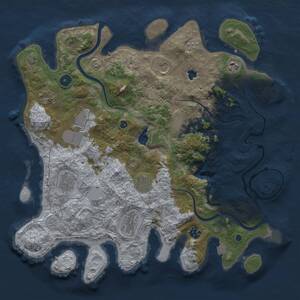 Thumbnail Rust Map: Procedural Map, Size: 4000, Seed: 2665, 15 Monuments