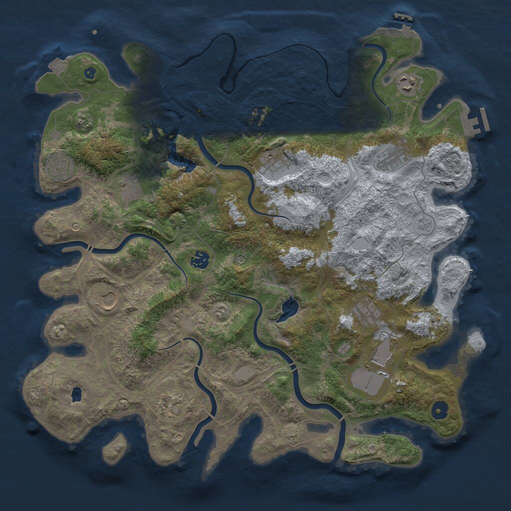 Rust Map: Procedural Map, Size: 4250, Seed: 682729785, 17 Monuments