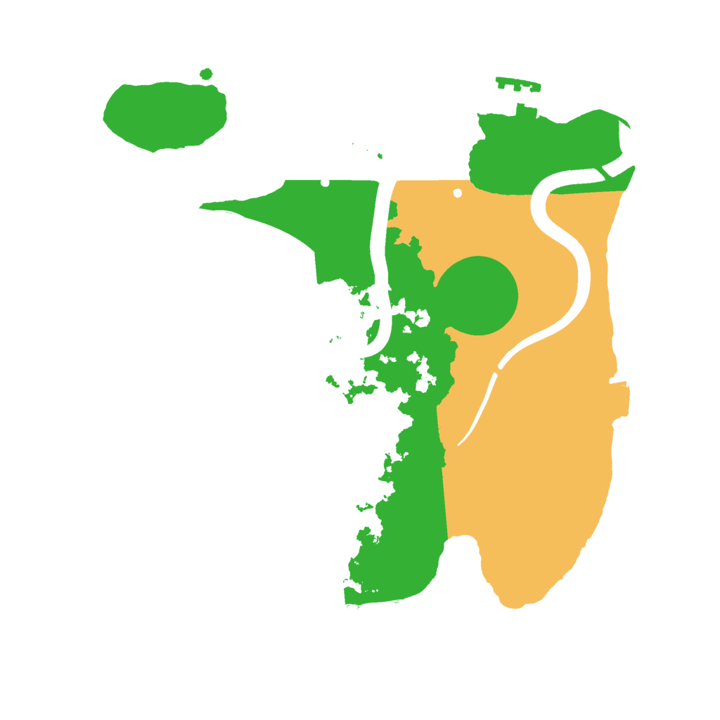 Biome Rust Map: Procedural Map, Size: 2400, Seed: 250725