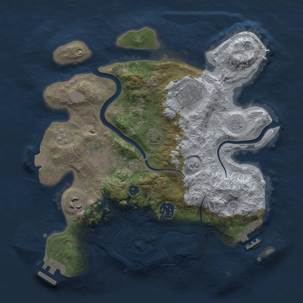 Rust Map: Procedural Map, Size: 3000, Seed: 69367, 11 Monuments
