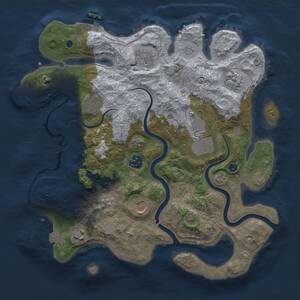 Thumbnail Rust Map: Procedural Map, Size: 3500, Seed: 34657835, 14 Monuments