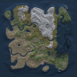 Thumbnail Rust Map: Procedural Map, Size: 4000, Seed: 968065277, 15 Monuments
