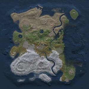 Thumbnail Rust Map: Procedural Map, Size: 3500, Seed: 314008324, 15 Monuments