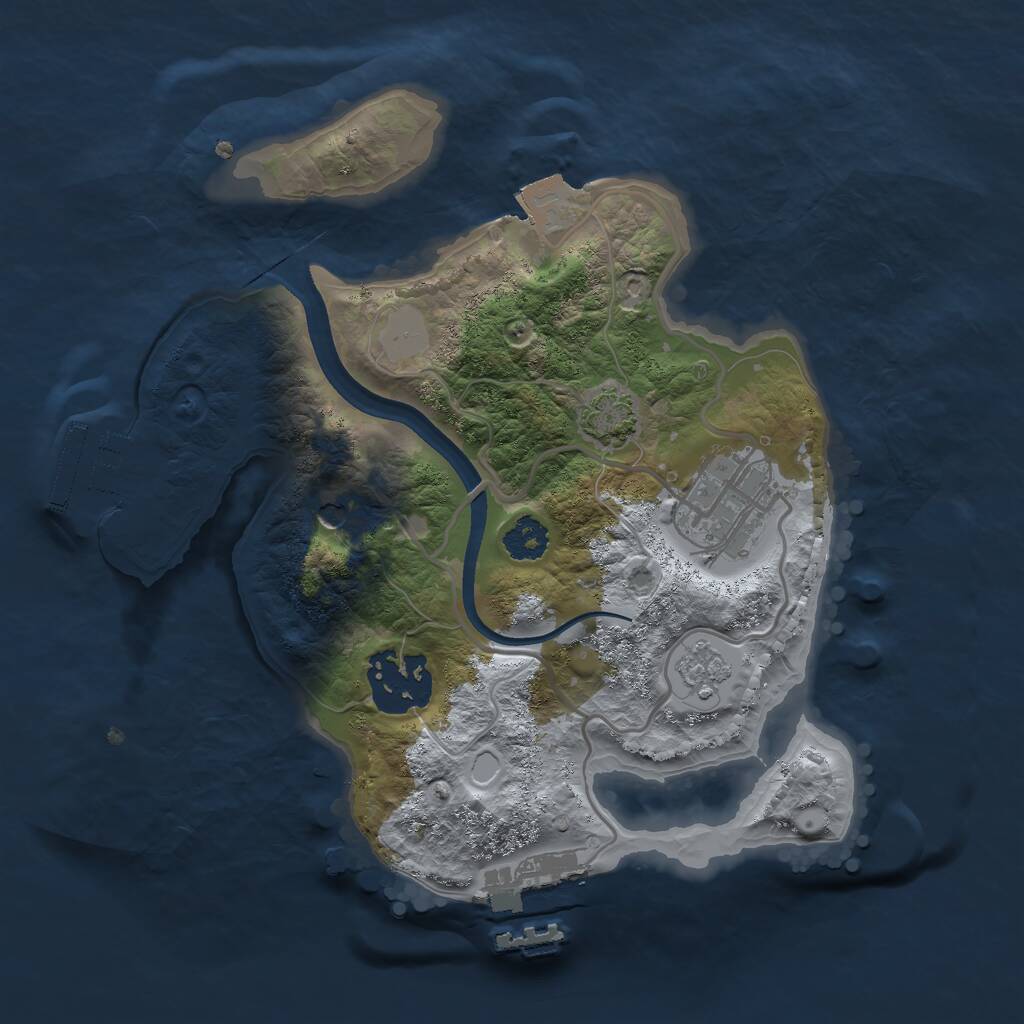 Rust Map: Procedural Map, Size: 2350, Seed: 13, 8 Monuments