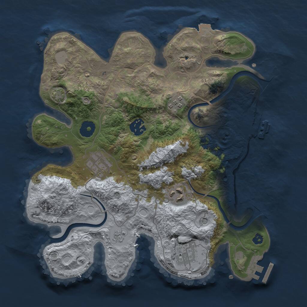 Rust Map: Procedural Map, Size: 2900, Seed: 1996106737, 11 Monuments