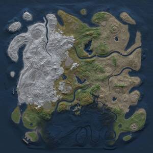 Thumbnail Rust Map: Procedural Map, Size: 4500, Seed: 492962185, 16 Monuments