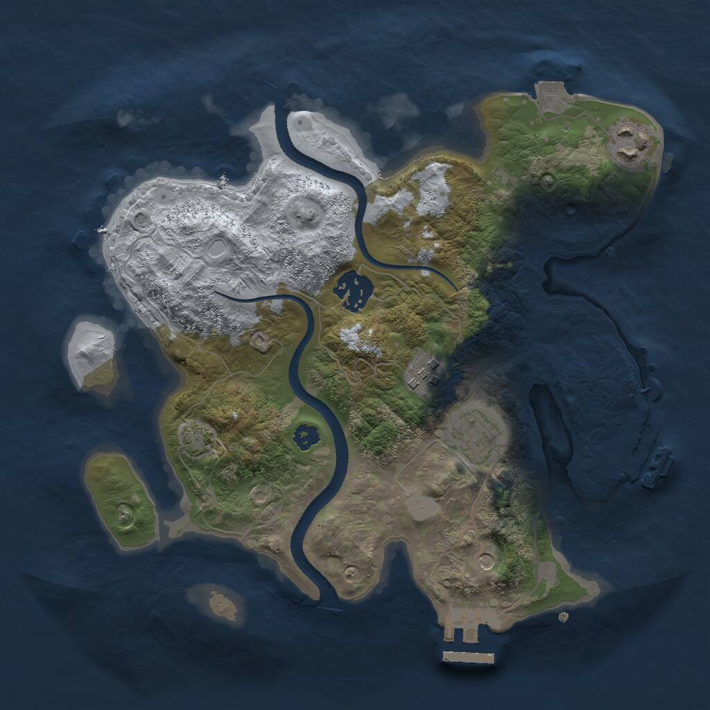 Rust Map: Procedural Map, Size: 2800, Seed: 1766897054, 9 Monuments