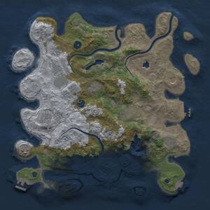 Thumbnail Rust Map: Procedural Map, Size: 4000, Seed: 50857736, 16 Monuments