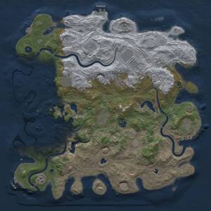 Thumbnail Rust Map: Procedural Map, Size: 4500, Seed: 209909764, 17 Monuments