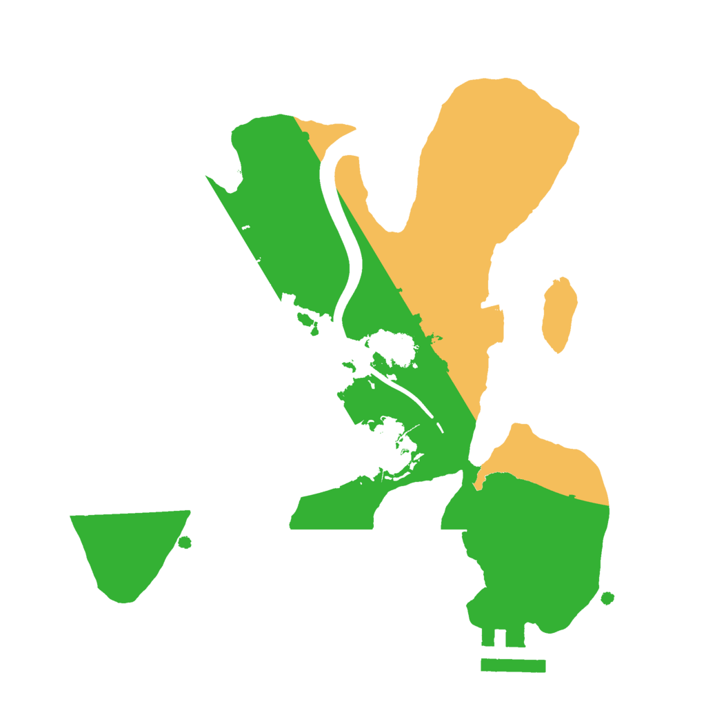 Biome Rust Map: Procedural Map, Size: 2200, Seed: 1621451287