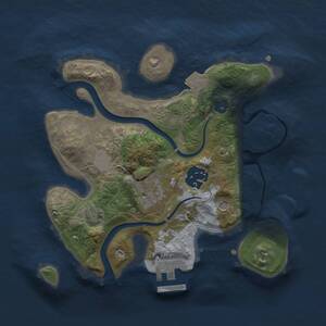 Thumbnail Rust Map: Procedural Map, Size: 2300, Seed: 698331, 6 Monuments