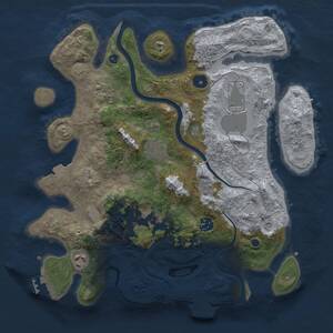 Thumbnail Rust Map: Procedural Map, Size: 3500, Seed: 494428249, 13 Monuments