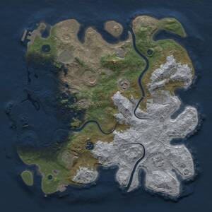 Thumbnail Rust Map: Procedural Map, Size: 3750, Seed: 24856960, 14 Monuments