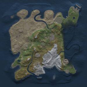 Thumbnail Rust Map: Procedural Map, Size: 3000, Seed: 722061018, 11 Monuments