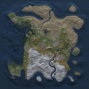 Thumbnail Rust Map: Procedural Map, Size: 3500, Seed: 588754609, 16 Monuments