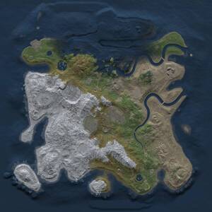Thumbnail Rust Map: Procedural Map, Size: 3250, Seed: 52736362, 11 Monuments