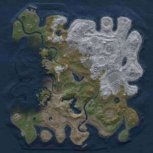 Thumbnail Rust Map: Procedural Map, Size: 4000, Seed: 429298105, 15 Monuments