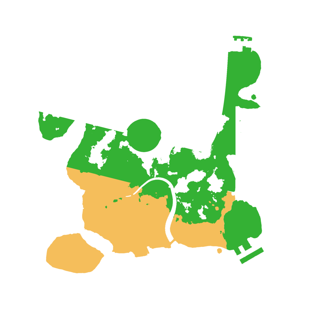 Biome Rust Map: Procedural Map, Size: 2500, Seed: 496442073