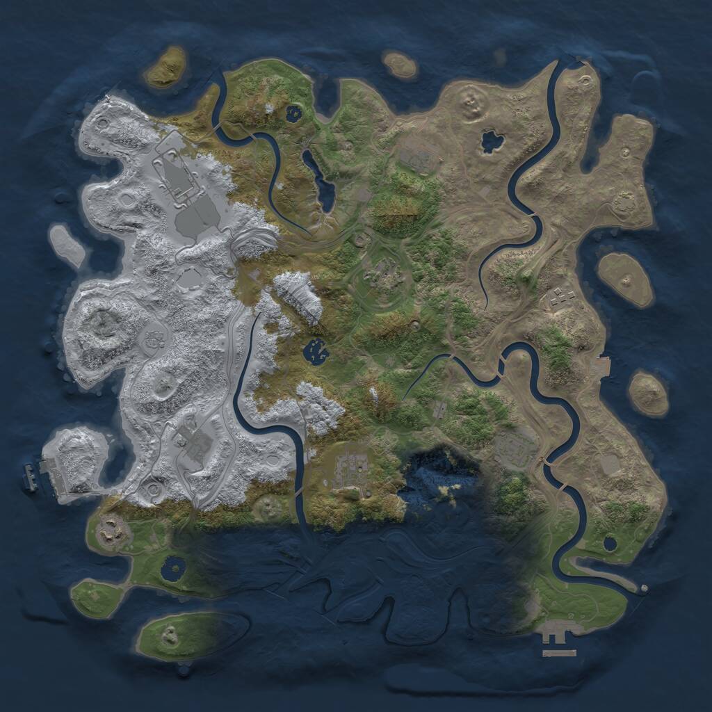 Rust Map: Procedural Map, Size: 4250, Seed: 2034128429, 15 Monuments